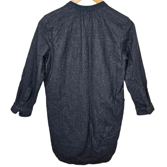 Madewell Madewell Charcoal Gray Wool Cotton Flannel Latitude Shirtdress E0910 - Picture 10 of 11